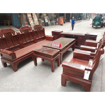 Bộ bàn ghế âu á kiểu như ý tay hộp gỗ lim bộ 2m2 và bộ 2m4