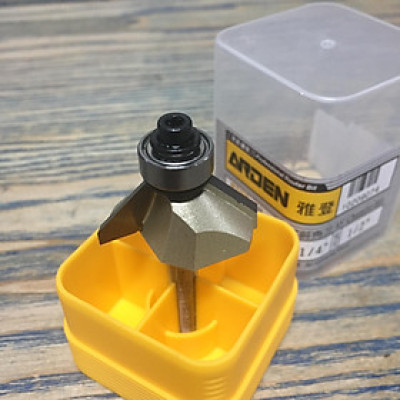 Mũi phay, mũi soi, mũi cắt vát cạnh 45 độ ổ bi 1/4"x1/2" (12.7mm) ARDEN