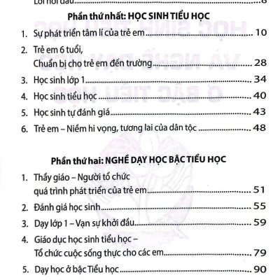 Sách - Học Sinh Tiểu Học Và Nghề Dạy Học Ở Bậc Tiểu Học