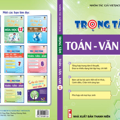 Trọng tâm Toán - Văn - Anh 10