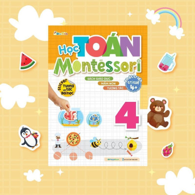 Sách - Học Toán Montessori 4 - Phát Triển Trí Tuệ 4+ - Megabook