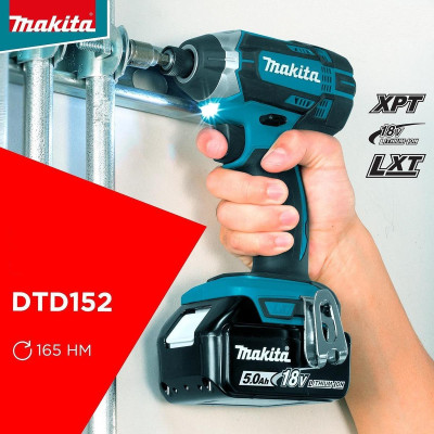 MÁY VẶN VÍT DÙNG PIN(18V) MAKITA DTD152RME (02 PIN LION 18V/4.0AH. – 01 ĐẾ SẠC PIN 18V NHANH.) - HÀNG CHÍNH HÃNG