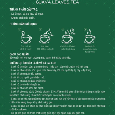 Giá Sỉ 5 hộp Trà Lá Ổi Mychi - giảm cân, Tiêu Mỡ, ngừa mỡ máu