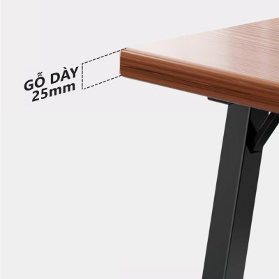 Bàn làm việc văn phòng thiết kế hiện đại mặt gỗ dày 30mm khung thép chống ghỉ thương hiệu IGA - GM121A