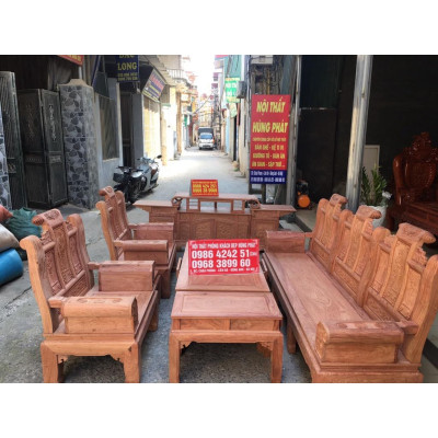 Bàn ghế Âu Á Hộp Cuốn Thư gỗ hương đá