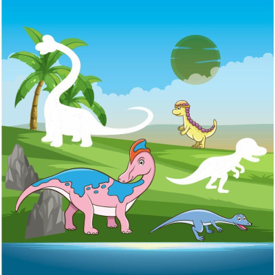 Sách - Sticker Dán Hình Phát Triển IQ EQ CQ - Công Viên Khủng Long - Tập 6 - Việt Thư