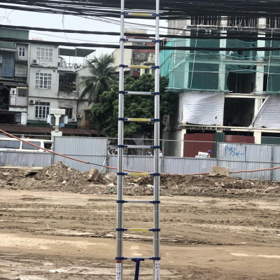 Thang nhôm rút NINDA NK-48 màu xanh, cao 4m8