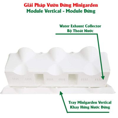 CHẬU MODULE TRỒNG RAU BAN CÔNG NHẬP KHẨU BỒ ĐÀO NHA (1 BỘ gồm 1 Module + Nắp đậy + 6 nút khóa)