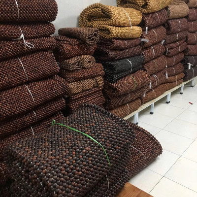 Chiếu Hạt Gỗ Trắc Mộc Cao Cấp - Kích Thước 1,5mx1,9m hạt 1.2cm ( video , hình thật )