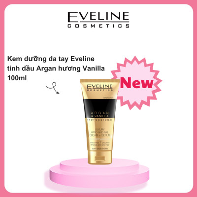 Kem dưỡng da tay Eveline tinh dầu Argan hương Vanilla 100ml_[Tặng kèm mặt nạ Hàn Quốc cao cấp]