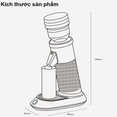 Máy xay hạt cà phê chuyên nghiệp Single Dose, tích hợp 36 chế độ xay, Thương hiệu Mỹ cao cấp HiBREW G5 - Hàng Nhập Khẩu