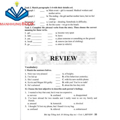sách - bài tập tiếng anh lớp 10 - không đáp án (theo chương trình gdpt mới)