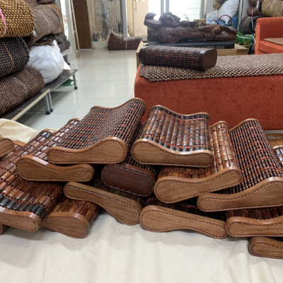 Gối Công Thái Học - Gối Hạt Gỗ Trắc Miếng ( video , hình thật )