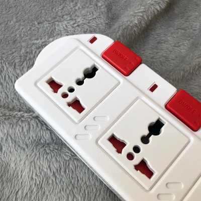 Ổ Cắm 5 Lỗ 3 Chấu Dây 5 Mét Điện Quang ĐQ ESK 5W.SM750SL - Trắng Đỏ