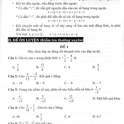 BỘ ĐỀ KIỂM TRA TOÁN 7 (BÁM SÁT SGK CHÂN TRỜI SÁNG TẠO)