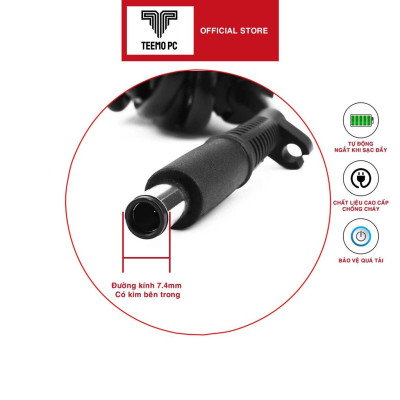 Sạc Tương Thích Cho Laptop Dell Inspiron 1501 1525 1526 1464 1564 E5470 4.62A 90W Mới - Hàng Nhập Khẩu New Seal TEEMO PC TEAC1696