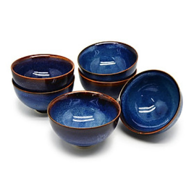 Bộ 06 Chén cơm D11 Đông Gia - xanh sóng biển 8094 (Đồ dùng phòng ăn) 