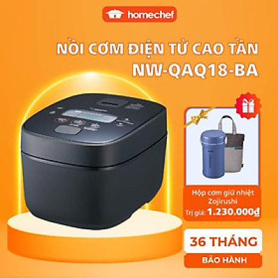 Nồi cơm điện tử cao tần Zojirushi 1.8L NW-QAQ18-BA, sản xuất tại Nhật Bản, bảo hành 3 năm|HÀNG CHÍNH HÃNG