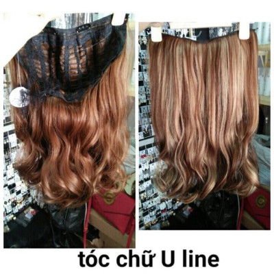 Tóc kẹp nửa đầu tóc chữ u 3/4 đầu line