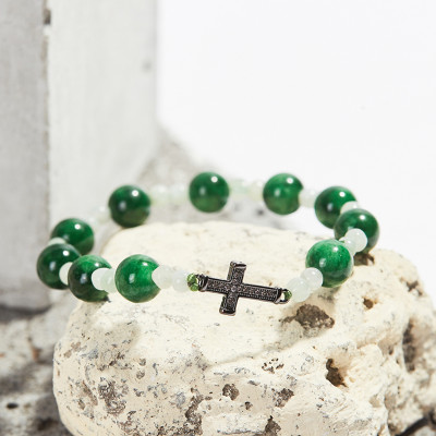 Vòng Tay Mân Côi Đá Cẩm Thạch Sơn Thủy Hạt 10mm, Ni 52 - Ngọc Quý Gemstones