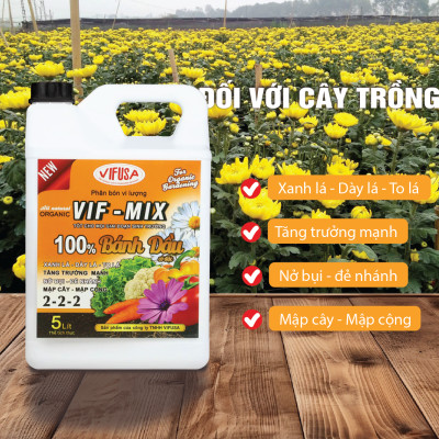 VIF-MIX - Phân bón Bánh dầu đậu phộng can 5L
