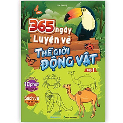 Sách - 365 Ngày Luyện Vẽ Thế Giới Động Vật - Tập 1 - Megabook