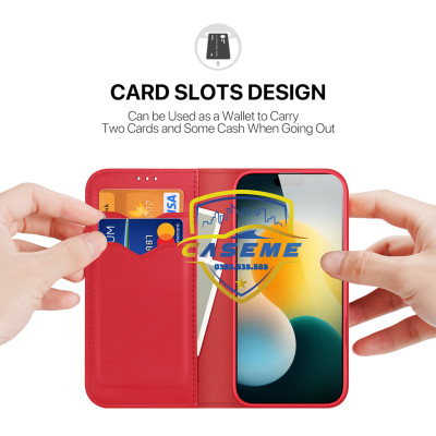 Bao Da Dux Ducis Hivo Series Kèm Ví Đựng Thẻ Cho iPhone Air, iPhone 17, iPhone 17 Pro, iPhone 17 Pro Max - Hàng Chính Hãng
