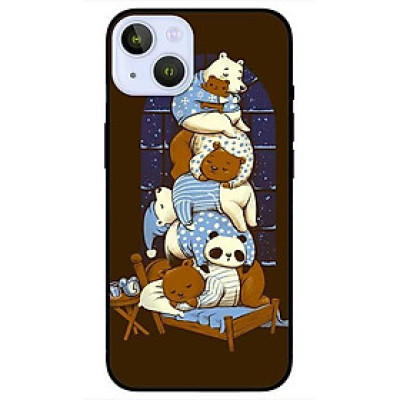 Ốp lưng dành cho Iphone 13 Mini - Iphone 13 - Iphone 13 Pro -  Iphone 13 Pro Max - Gấu Xếp Chồng