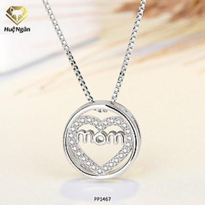 Dây chuyền bạc Ý 925 Huệ Ngân - I Love Mommy PP1467