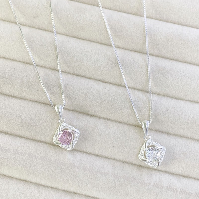 Dây Chuyền Nữ Bạc Ta Đính Đá CZ Chính Hãng Bạc Hiểu Minh DMD540