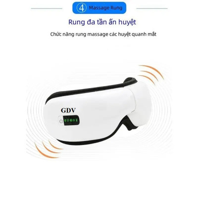 Máy Massage Mắt GDV Kết Hợp Chế Độ Rung Kết Nối Bluetooth, Làm Giảm Căng Thẳng Mệt Mỏi Và Lưu Thông Máu Cho Mắt - Hàng Chính Hãng