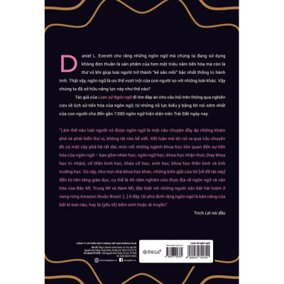 LƯỢC SỬ NGÔN NGỮ - Chuyện Kể Về Phát Minh Vĩ Đại Nhất Của Loài Người - Daniel L. Everett - Phạm Văn Lam, Huyền Minh dịch - (bìa mềm)