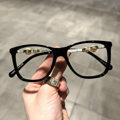 Kính mắt thời trang cao cấp cho nữ Mắt vuông form to gọng đính ngọc cao cấp