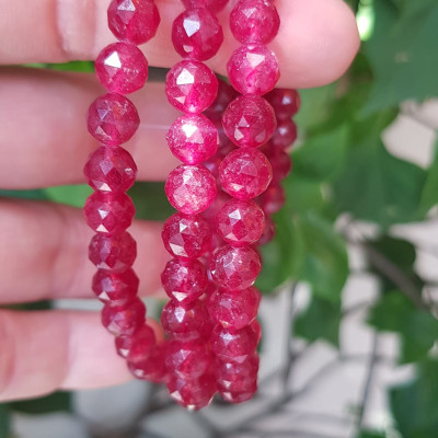 Vòng tay phong thuỷ may mắn mới đá Thạch anh dâu hồng điều đậm giác ánh sáng đẹp quấn tay kiểu 3 vòng Size hạt 7mm Vòng thạch anh dâu giác tự nhiên đậm màu điều rất đẹp Vòng chuẩn hợp nữ mệnh hoả mệnh thổ quà tặng phụ nữ quý chị đeo may mắn đẹp ạ