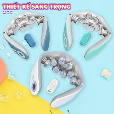 Máy massage cổ xung điện 8D Nikio NK-131 - Rung nóng kết hợp ánh sáng sinh học