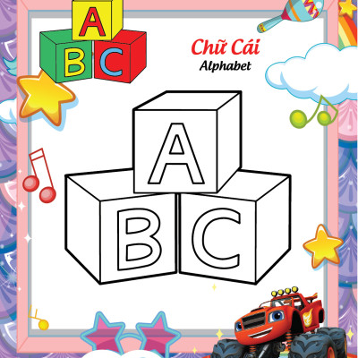 Sách - Bé tô màu và học tiếng anh theo chủ đề - Thế giới đồ chơi