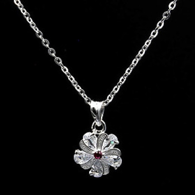 Dây Chuyền Nữ Bạc Hiểu Minh DMD425 Hoa Mai Đá Trắng