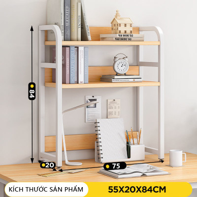 Kệ sách 2 tầng thông minh để bàn làm việc thương hiệu IGA - GM118