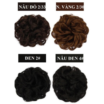Tóc búi xoăn cột J25C, tóc dày đẹp
