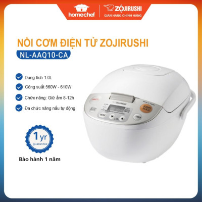 Nồi cơm điện tử Zojirushi NL-AAQ10-CA, dung tích 1L - 650W, sản xuất tại Nhật Bản, bảo hành 3 năm | HÀNG CHÍNH HÃNG