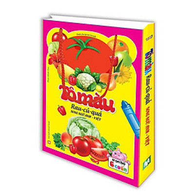 Sách - Túi Tô Màu 6 Quyển Rau Củ Quả - Song Ngữ Anh Việt -  Minh Thắng