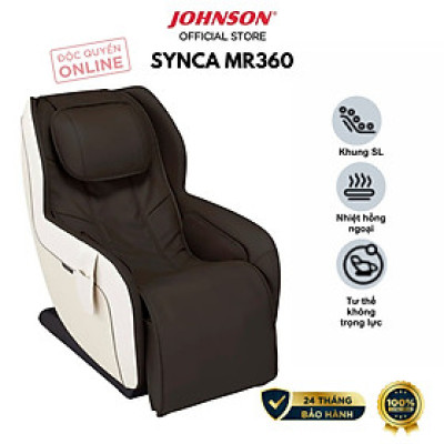 Ghế Massage Toàn Thân Nhỏ Gọn Nhật Bản SYNCA CirC+ MR360 (Màu Nâu Tây) khung SL track