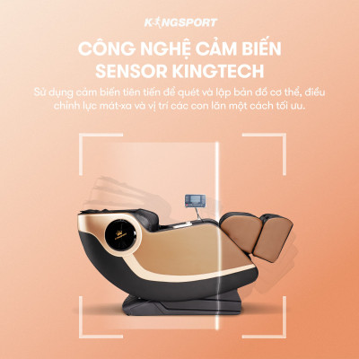 CHỈ GIAO MIỀN NAM | Ghế massage KINGSPORT G88 cao cấp con lăn 3D, hệ thống nhào ở bắp chân và con lăn bàn chân hiện đại