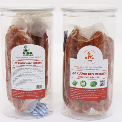 Orsafood LẠP XƯỞNG TƯƠI (Thịt Heo) MEKONG 100% chính hãng lạp xưởng ăn với gì ngon lạp xưởng ăn như thế nào lạp xưởng mai quế lộ (1kg/ 2 hộp)