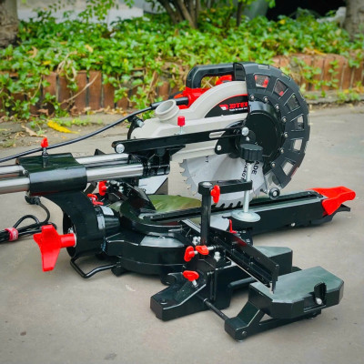 MÁY CẮT ĐA NĂNG THANH TRƯỢT BTEC BT1030 (2000W) - HÀNG CHÍNH HÃNG + TẶNG LƯỠI CẮT 255M + TẶNG 3 BAO TAY TOLSEN 45006