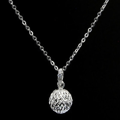 Dây Chuyền Nữ Bạc Hiểu Minh DMD423S Hình Cầu Phay Bạc Ta S925