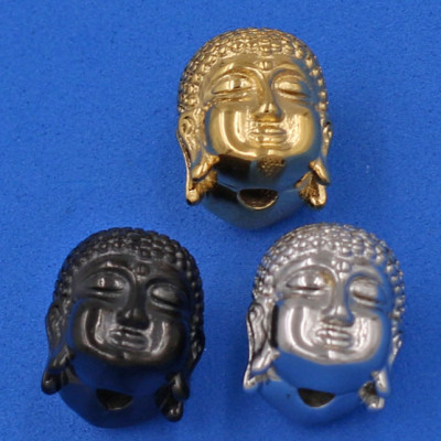 Vòng đeo tay Mã Não Nâu Sọc mờ 14 ly cẩn hạt Phật A Di Đà inox bạc VMNNSMNLT14 HỘP NHUNG - hợp mệnh Kim, mệnh Thổ