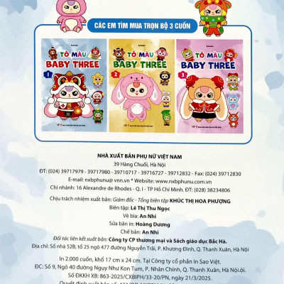 Sách - Tô Màu Baby Three 1
