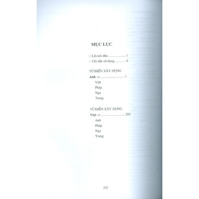 Sách - Từ Điển Xây Dựng Anh - Việt - Pháp - Nga - Trung - Nguyễn Huy Côn - NXB Xây Dựng