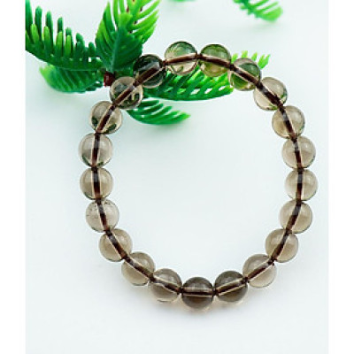 Vòng Tay Đá Thạch Anh Khói Smoky Quartz Tự Nhiên 8mm 21 hạt